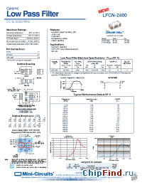Datasheet LFCN-2400 производства Mini-Circuits