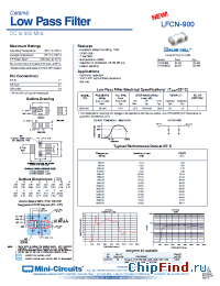 Datasheet LFCN-900D производства Mini-Circuits