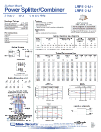 Datasheet LRPS-3-1J+ manufacturer Mini-Circuits
