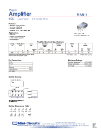 Datasheet MAN-1 manufacturer Mini-Circuits
