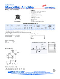 Datasheet MAV-11BSM manufacturer Mini-Circuits
