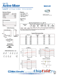 Datasheet MAX-9H manufacturer Mini-Circuits