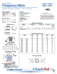 Datasheet MBA-15MH+ manufacturer Mini-Circuits