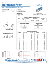 Datasheet NIF-60 производства Mini-Circuits