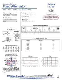 Datasheet PAT-20+ manufacturer Mini-Circuits