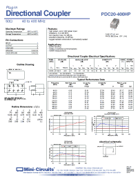 Datasheet PDC-ED12628-2 manufacturer Mini-Circuits