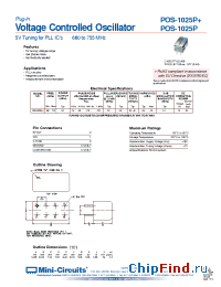 Datasheet POS-1025P+ manufacturer Mini-Circuits