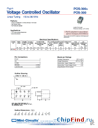 Datasheet POS-300 manufacturer Mini-Circuits
