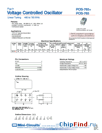 Datasheet POS-765 manufacturer Mini-Circuits