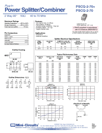 Datasheet PSCQ-2-7.5+ manufacturer Mini-Circuits