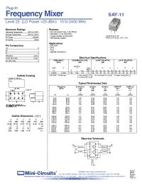 Datasheet SAY-11 производства Mini-Circuits