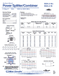 Datasheet SBA-2-18+ производства Mini-Circuits