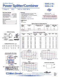 Datasheet SBB-2-18+ производства Mini-Circuits