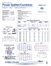 Datasheet SBB-2-23+ производства Mini-Circuits