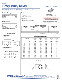 Datasheet SBL-1ZMH+ производства Mini-Circuits