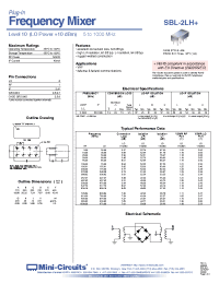 Datasheet SBL-2LH+ производства Mini-Circuits