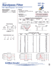 Datasheet SBP-10.7 производства Mini-Circuits
