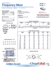 Datasheet SCM-1+ manufacturer Mini-Circuits