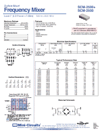 Datasheet SCM-2500+ manufacturer Mini-Circuits