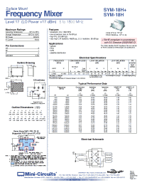 Datasheet SYM-18H+ производства Mini-Circuits