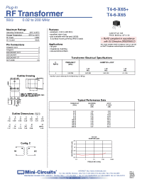 Datasheet T4-6-X65+ manufacturer Mini-Circuits