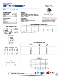 Datasheet TC2-1T+ производства Mini-Circuits