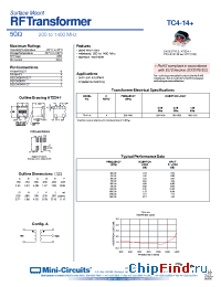 Datasheet TC4-14+ производства Mini-Circuits