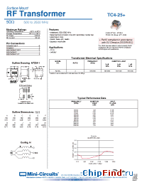 Datasheet TC4-25+ производства Mini-Circuits