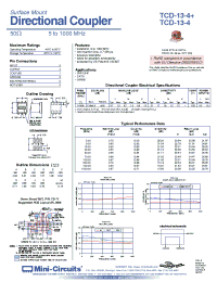 Datasheet TCD-13-4+ производства Mini-Circuits