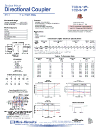 Datasheet TCD-9-1W производства Mini-Circuits