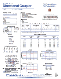 Datasheet TCD-9-1W-75 производства Mini-Circuits
