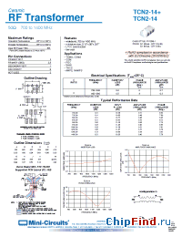 Datasheet TCN2-14 производства Mini-Circuits
