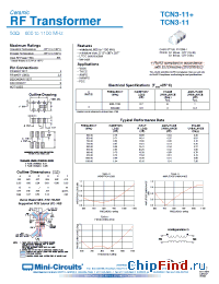 Datasheet TCN3-11 производства Mini-Circuits