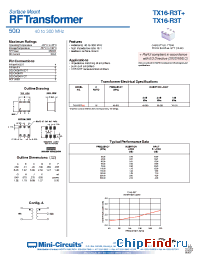Datasheet TX1.5-1+ производства Mini-Circuits