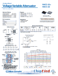 Datasheet VACC-22+ производства Mini-Circuits
