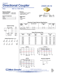Datasheet ZADC-20-10-S производства Mini-Circuits