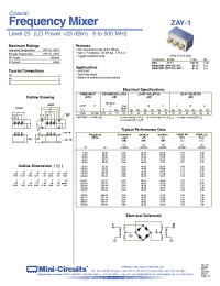 Datasheet ZAY-1 производства Mini-Circuits