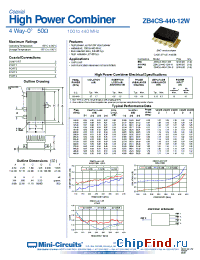Datasheet ZB4CS-440-12W-N производства Mini-Circuits