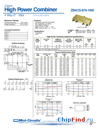 Datasheet ZB4CS-870-10W-N производства Mini-Circuits