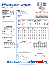Datasheet ZB4PD1-2000-N+ производства Mini-Circuits