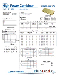 Datasheet ZB6CS-150-12W-N производства Mini-Circuits