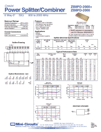 Datasheet ZB8PD-2000-N+ производства Mini-Circuits