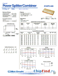 Datasheet ZC8PD-900-S производства Mini-Circuits