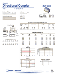 Datasheet ZDC-2375B производства Mini-Circuits