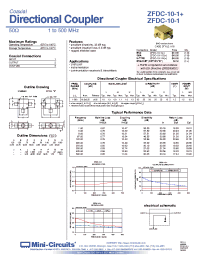 Datasheet ZFDC-10-1B+ производства Mini-Circuits