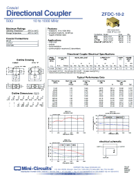 Datasheet ZFDC-10-2 производства Mini-Circuits