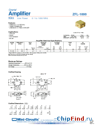 Datasheet ZFL-1000B производства Mini-Circuits