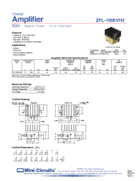Datasheet ZFL-1000VH2B производства Mini-Circuits