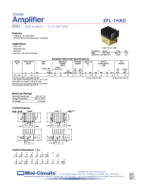 Datasheet ZFL-1HADB производства Mini-Circuits