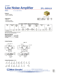 Datasheet ZFL-500HLNB производства Mini-Circuits